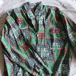 Vintage | oversized paisley button down shirt
